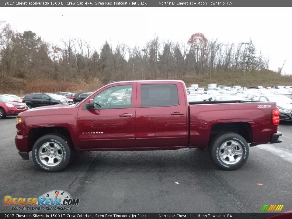 2017 Chevrolet Silverado 1500 LT Crew Cab 4x4 Siren Red Tintcoat / Jet Black Photo #8