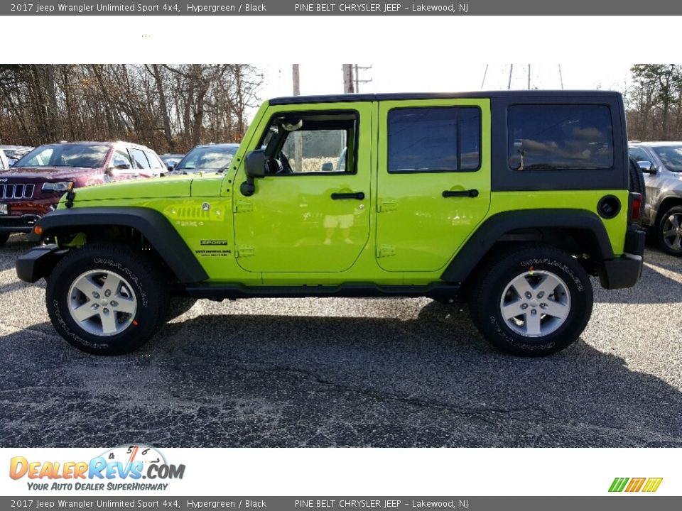 2017 Jeep Wrangler Unlimited Sport 4x4 Hypergreen / Black Photo #3