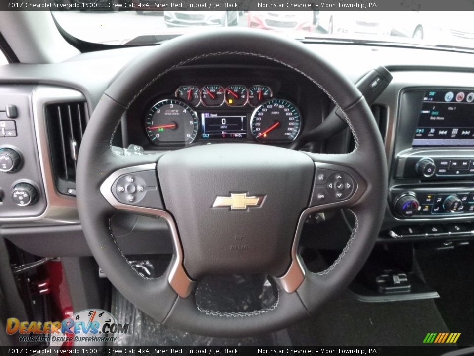 2017 Chevrolet Silverado 1500 LT Crew Cab 4x4 Siren Red Tintcoat / Jet Black Photo #17