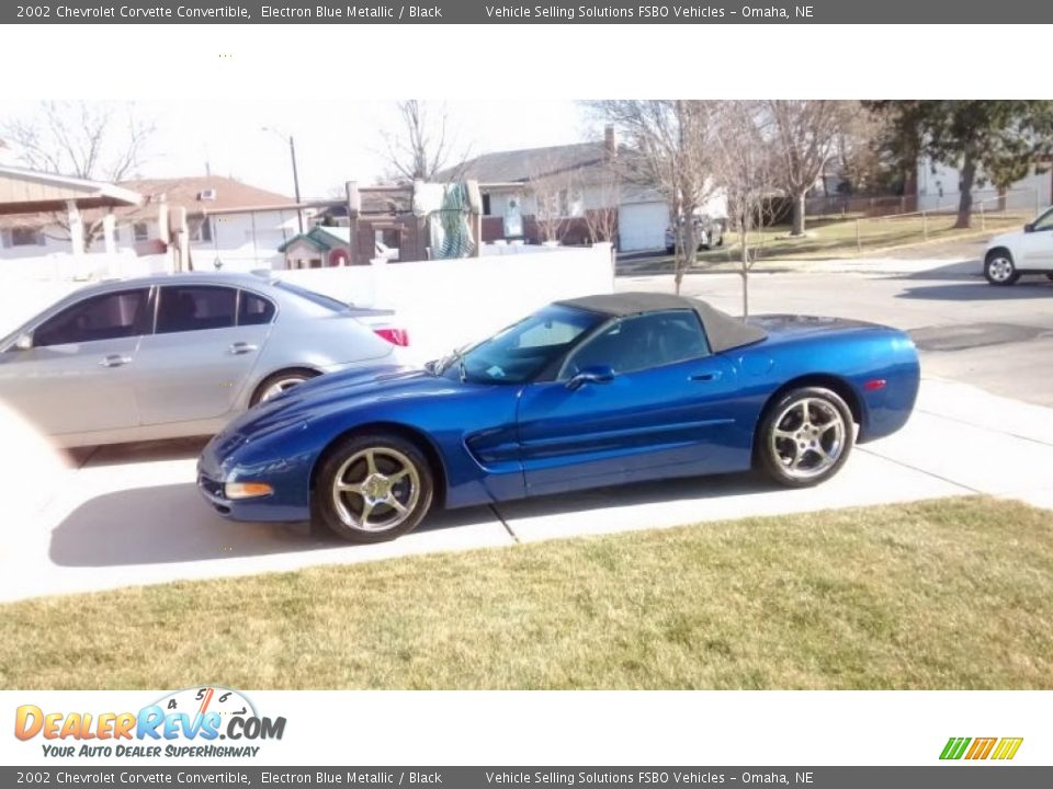 2002 Chevrolet Corvette Convertible Electron Blue Metallic / Black Photo #4