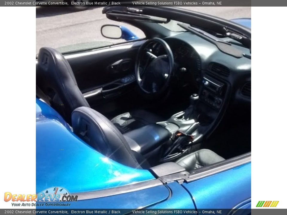 2002 Chevrolet Corvette Convertible Electron Blue Metallic / Black Photo #6