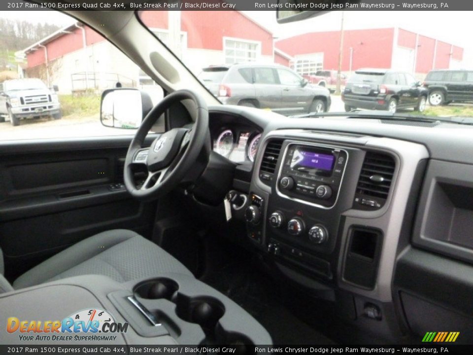 2017 Ram 1500 Express Quad Cab 4x4 Blue Streak Pearl / Black/Diesel Gray Photo #10