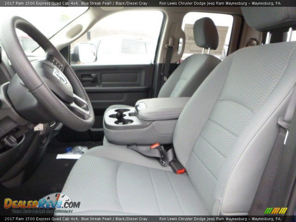 2017 Ram 1500 Express Quad Cab 4x4 Blue Streak Pearl / Black/Diesel Gray Photo #13