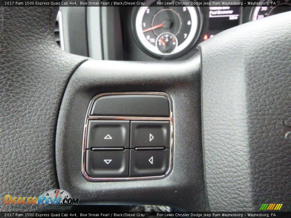 2017 Ram 1500 Express Quad Cab 4x4 Blue Streak Pearl / Black/Diesel Gray Photo #20