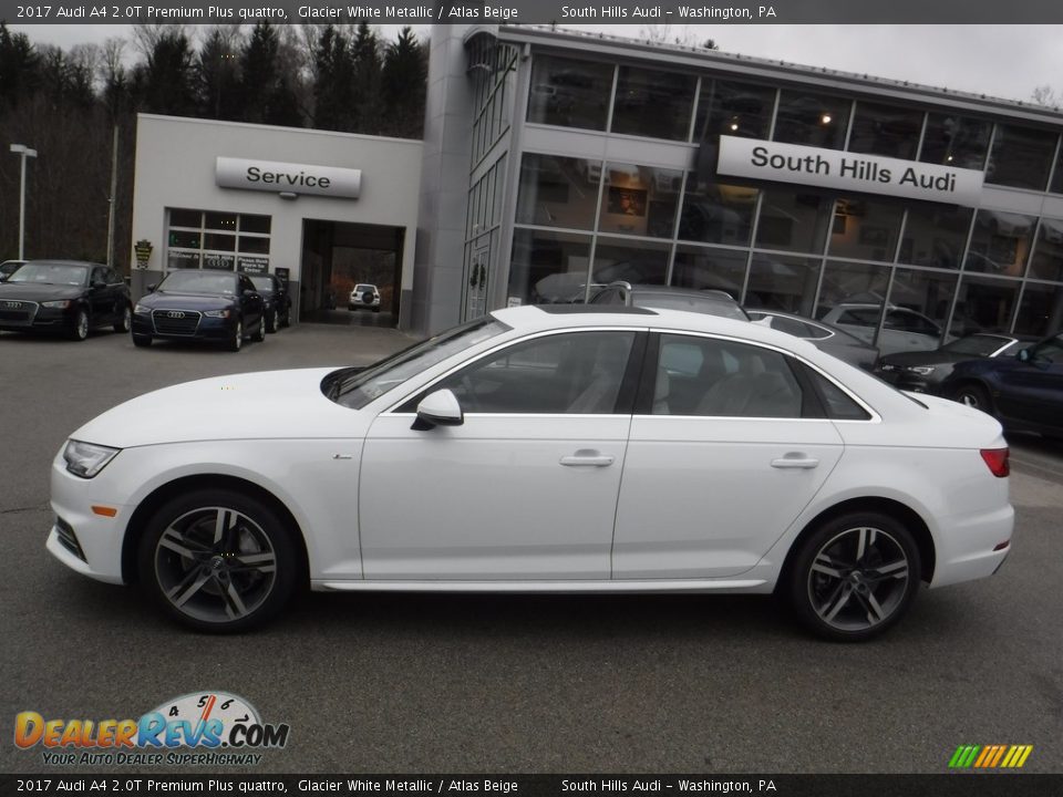 2017 Audi A4 2.0T Premium Plus quattro Glacier White Metallic / Atlas Beige Photo #2