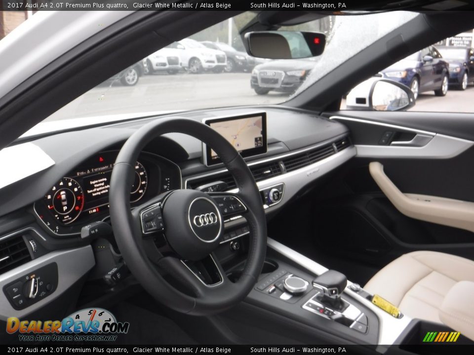 2017 Audi A4 2.0T Premium Plus quattro Glacier White Metallic / Atlas Beige Photo #20