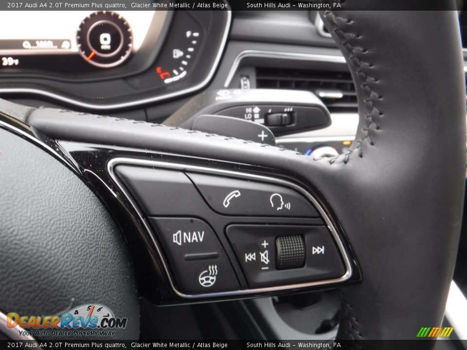 2017 Audi A4 2.0T Premium Plus quattro Glacier White Metallic / Atlas Beige Photo #30