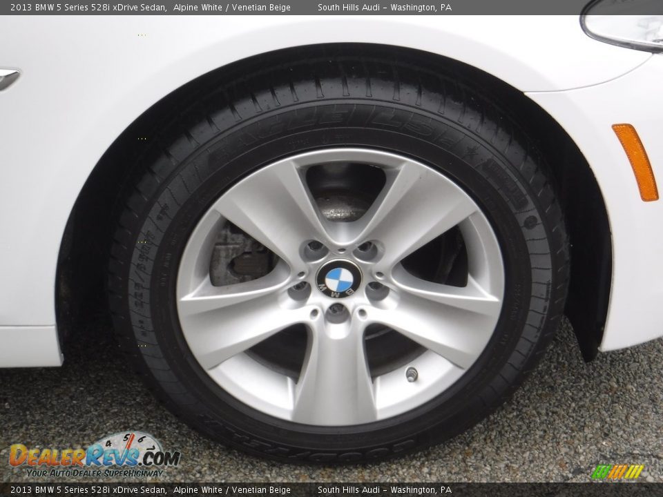 2013 BMW 5 Series 528i xDrive Sedan Alpine White / Venetian Beige Photo #9