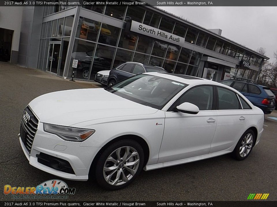 2017 Audi A6 3.0 TFSI Premium Plus quattro Glacier White Metallic / Nougat Brown Photo #1
