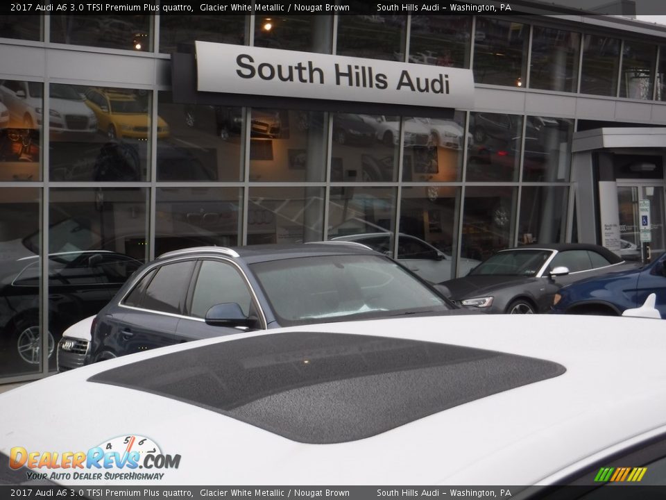2017 Audi A6 3.0 TFSI Premium Plus quattro Glacier White Metallic / Nougat Brown Photo #3