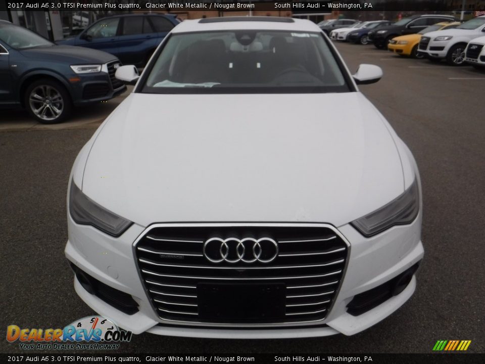 2017 Audi A6 3.0 TFSI Premium Plus quattro Glacier White Metallic / Nougat Brown Photo #5