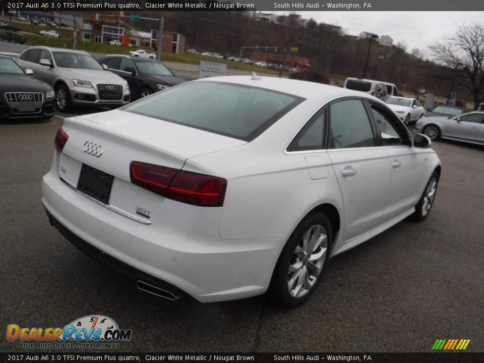 2017 Audi A6 3.0 TFSI Premium Plus quattro Glacier White Metallic / Nougat Brown Photo #12