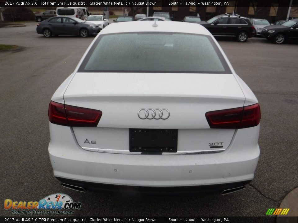 2017 Audi A6 3.0 TFSI Premium Plus quattro Glacier White Metallic / Nougat Brown Photo #14