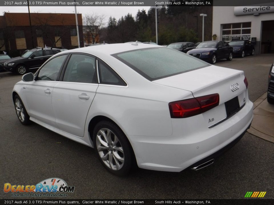 2017 Audi A6 3.0 TFSI Premium Plus quattro Glacier White Metallic / Nougat Brown Photo #15
