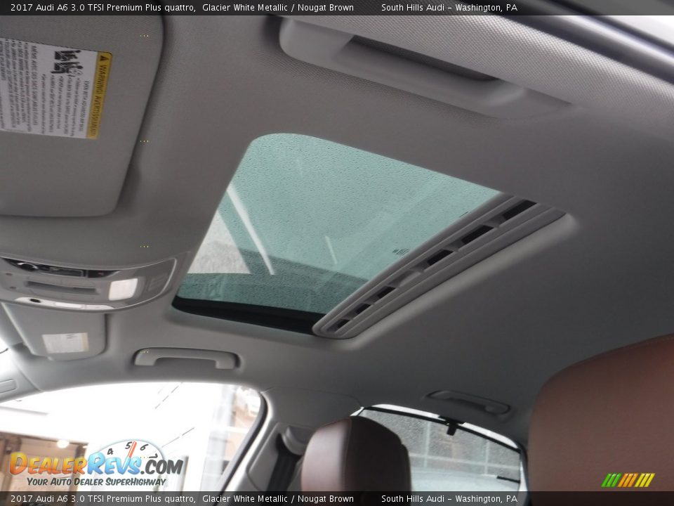 2017 Audi A6 3.0 TFSI Premium Plus quattro Glacier White Metallic / Nougat Brown Photo #23