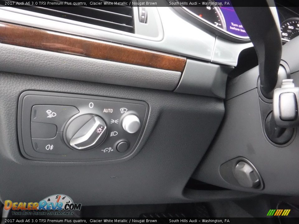 2017 Audi A6 3.0 TFSI Premium Plus quattro Glacier White Metallic / Nougat Brown Photo #24