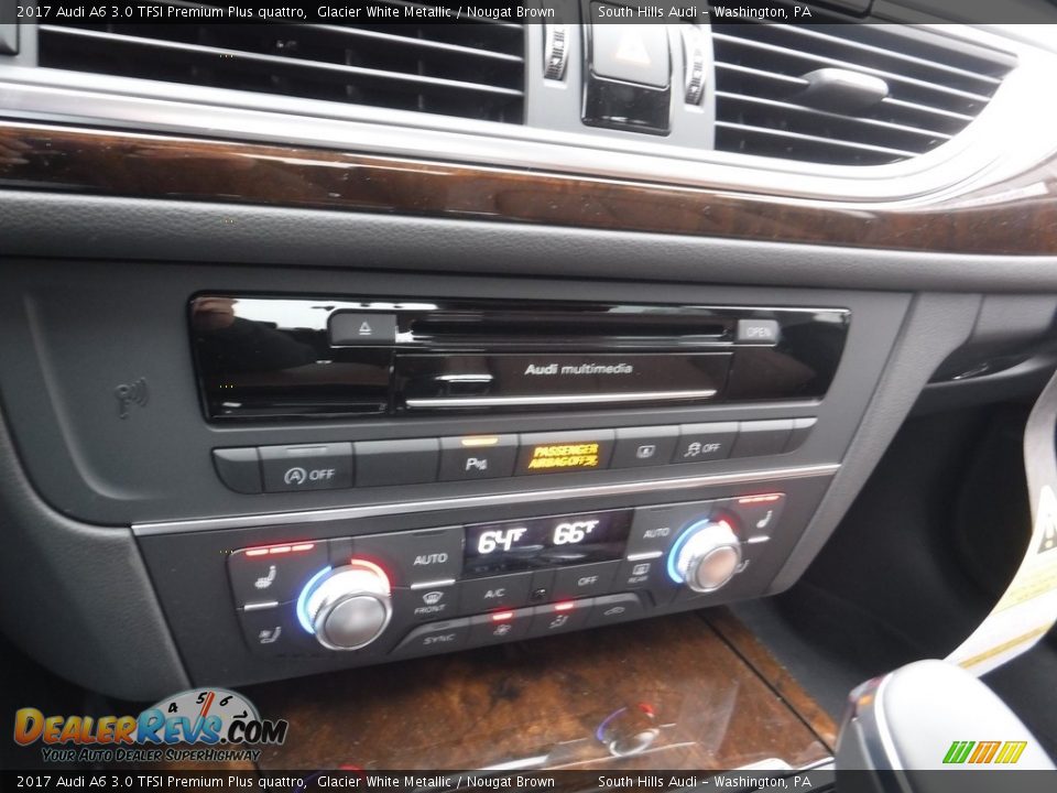 2017 Audi A6 3.0 TFSI Premium Plus quattro Glacier White Metallic / Nougat Brown Photo #27