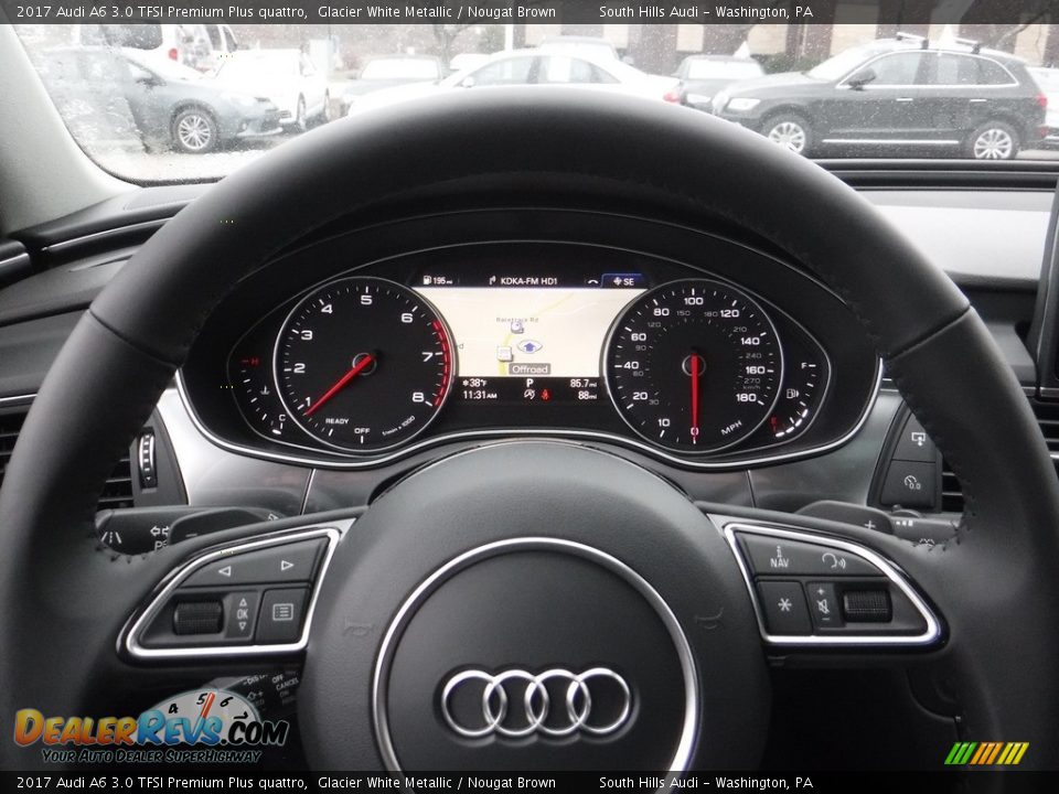 2017 Audi A6 3.0 TFSI Premium Plus quattro Glacier White Metallic / Nougat Brown Photo #29
