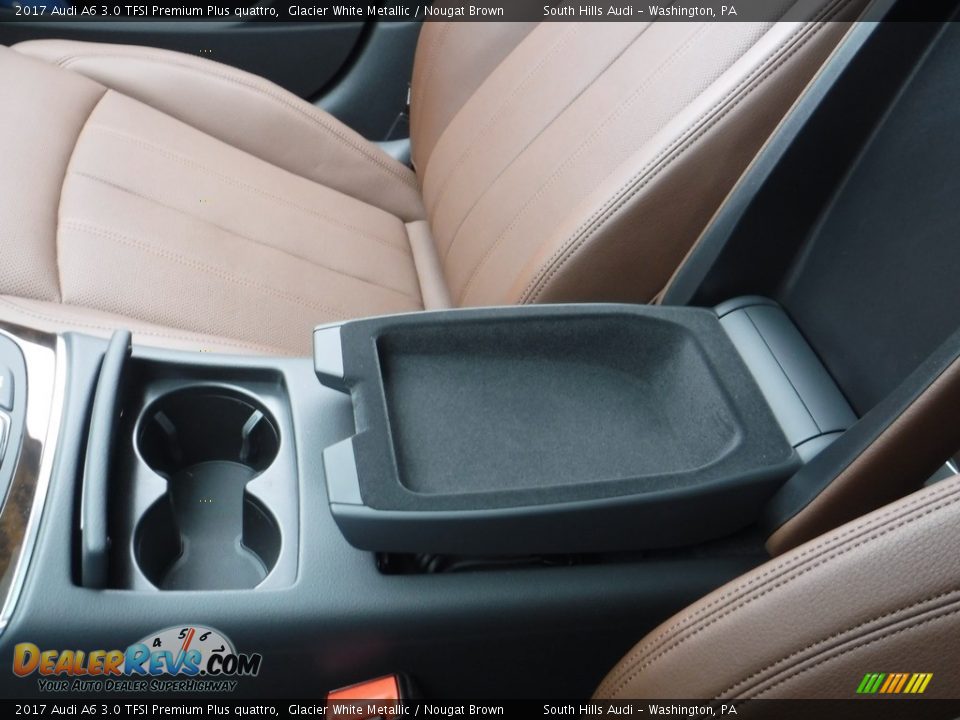 2017 Audi A6 3.0 TFSI Premium Plus quattro Glacier White Metallic / Nougat Brown Photo #34