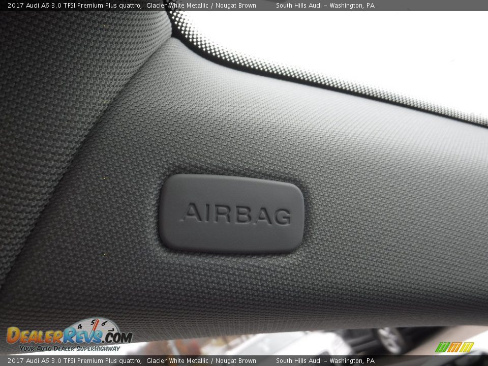 2017 Audi A6 3.0 TFSI Premium Plus quattro Glacier White Metallic / Nougat Brown Photo #35