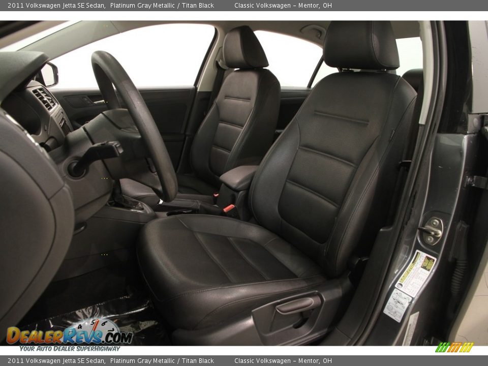 2011 Volkswagen Jetta SE Sedan Platinum Gray Metallic / Titan Black Photo #5