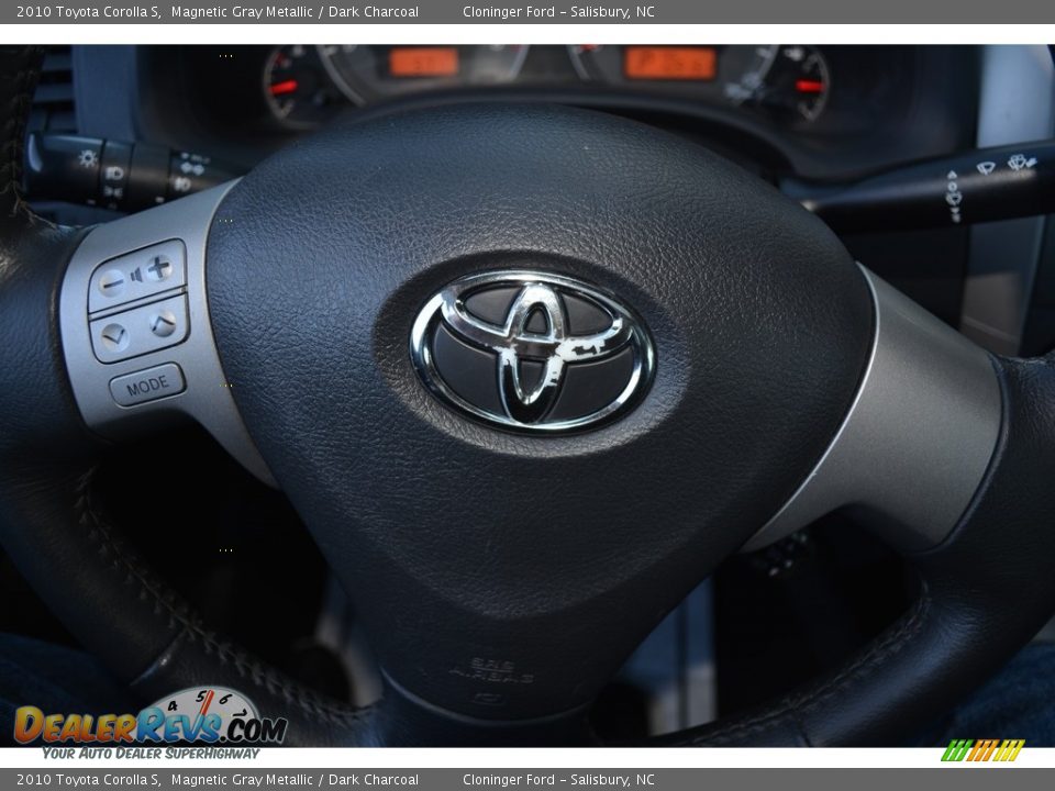 2010 Toyota Corolla S Magnetic Gray Metallic / Dark Charcoal Photo #19
