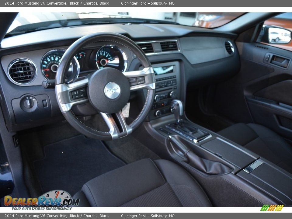 2014 Ford Mustang V6 Convertible Black / Charcoal Black Photo #10