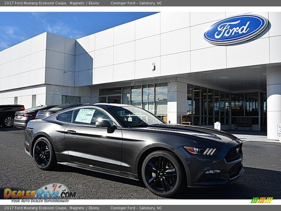 2017 Ford Mustang Ecoboost Coupe Magnetic / Ebony Photo #1