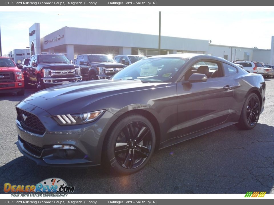 2017 Ford Mustang Ecoboost Coupe Magnetic / Ebony Photo #3