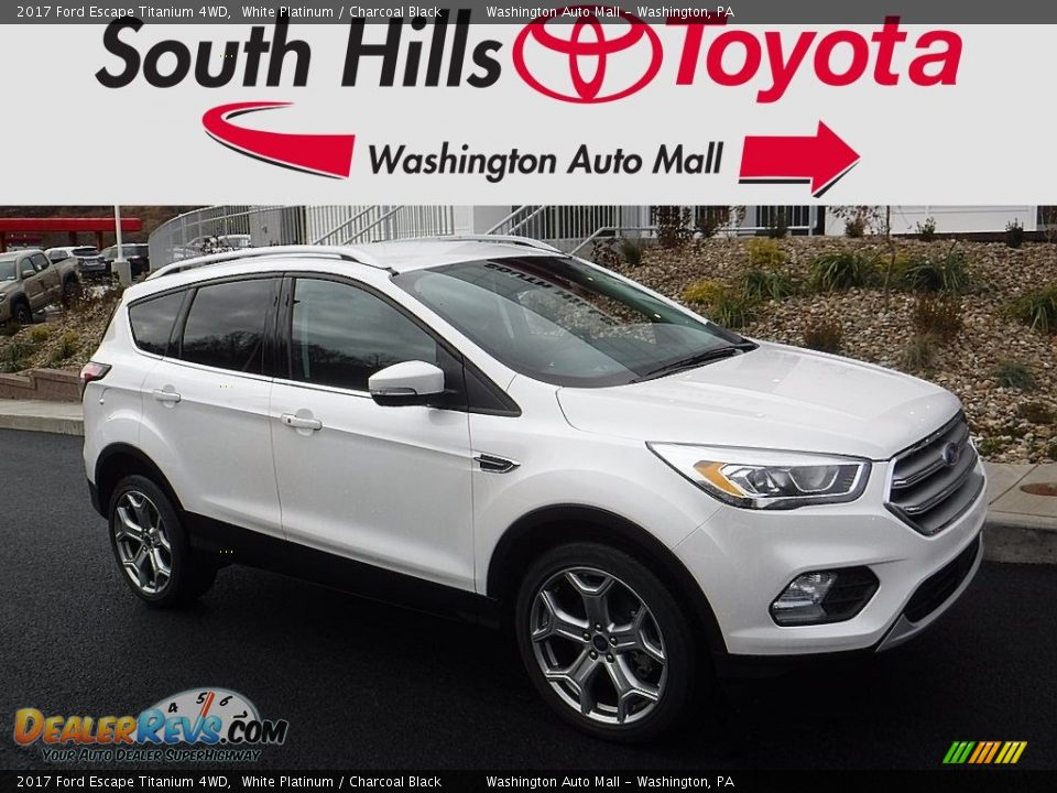 2017 Ford Escape Titanium 4WD White Platinum / Charcoal Black Photo #1
