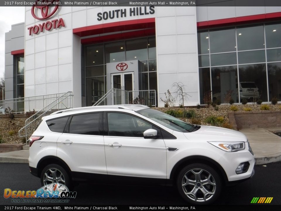 2017 Ford Escape Titanium 4WD White Platinum / Charcoal Black Photo #2