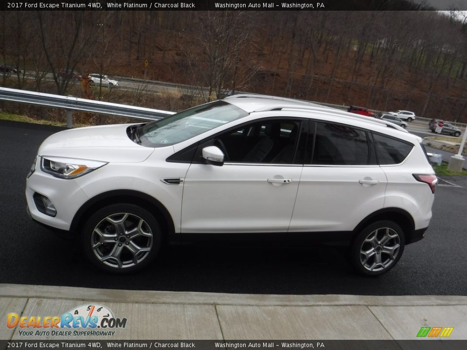 2017 Ford Escape Titanium 4WD White Platinum / Charcoal Black Photo #6
