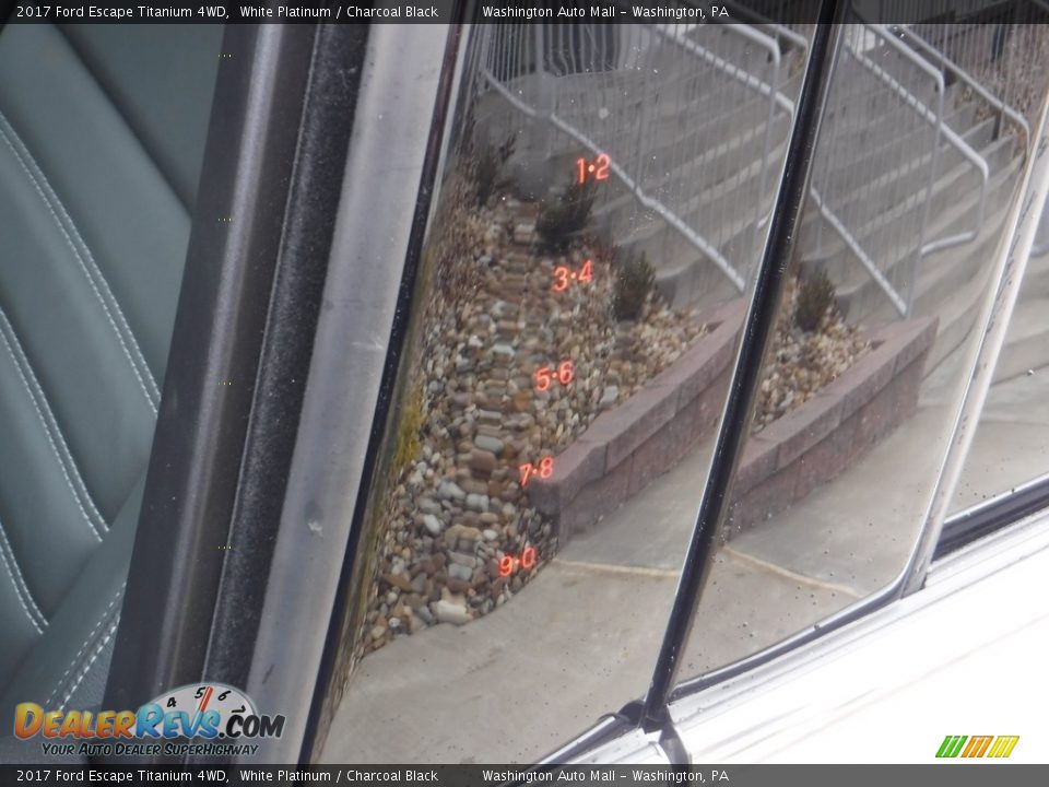 2017 Ford Escape Titanium 4WD White Platinum / Charcoal Black Photo #7