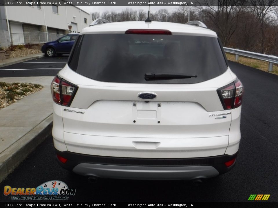 2017 Ford Escape Titanium 4WD White Platinum / Charcoal Black Photo #8