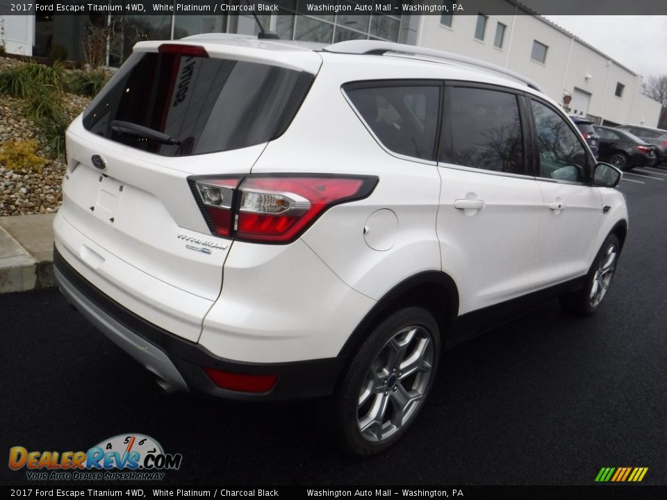 2017 Ford Escape Titanium 4WD White Platinum / Charcoal Black Photo #9