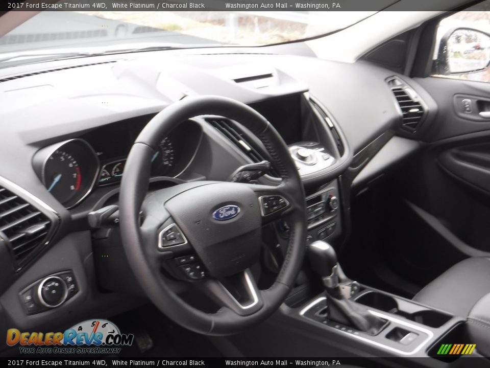2017 Ford Escape Titanium 4WD White Platinum / Charcoal Black Photo #11