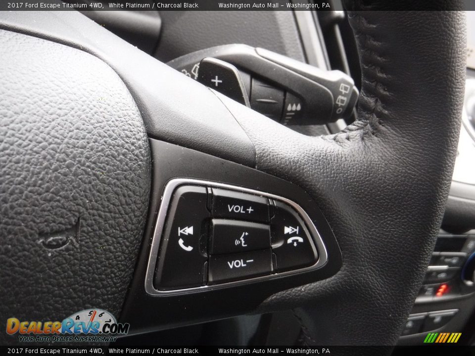 2017 Ford Escape Titanium 4WD White Platinum / Charcoal Black Photo #23