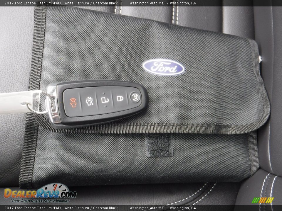 2017 Ford Escape Titanium 4WD White Platinum / Charcoal Black Photo #28