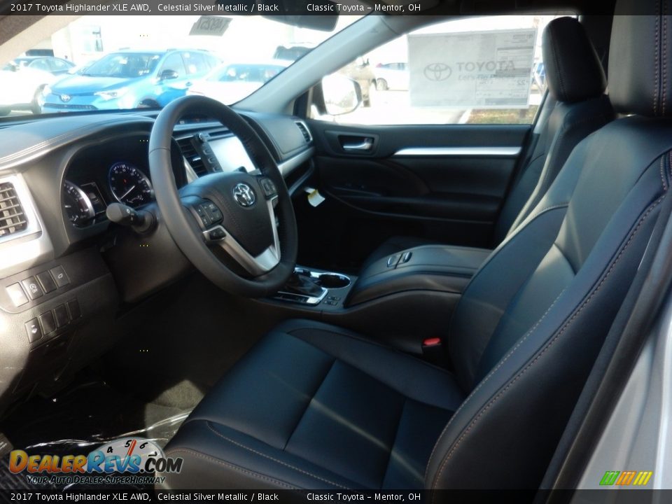 Black Interior - 2017 Toyota Highlander XLE AWD Photo #4