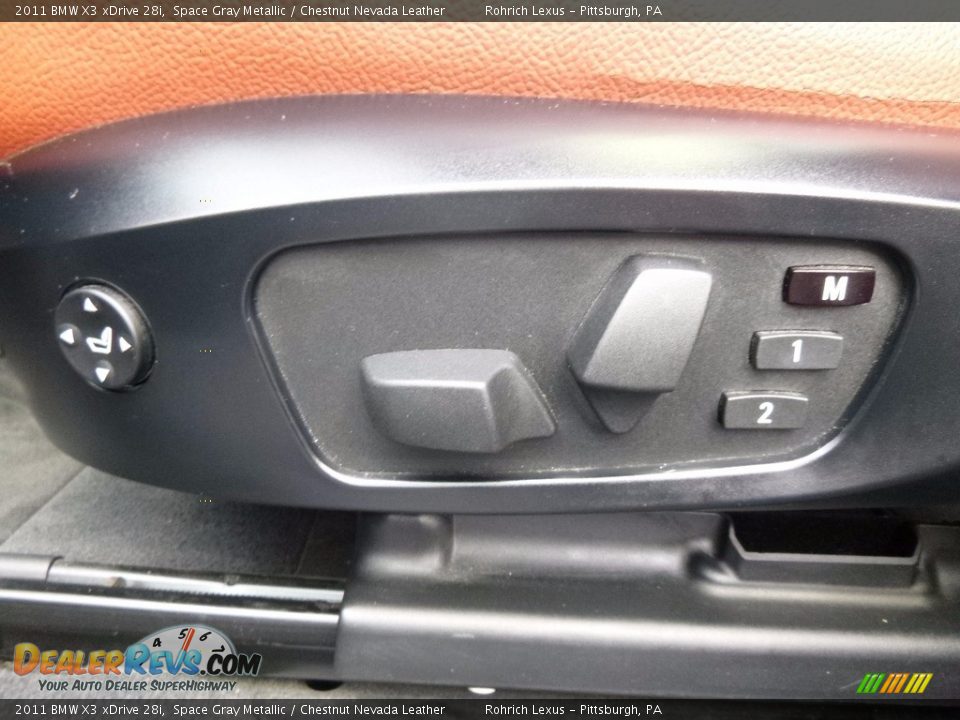 2011 BMW X3 xDrive 28i Space Gray Metallic / Chestnut Nevada Leather Photo #16