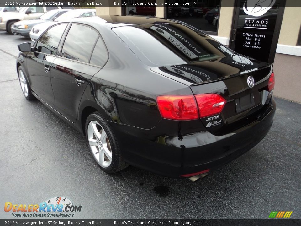 2012 Volkswagen Jetta SE Sedan Black / Titan Black Photo #3