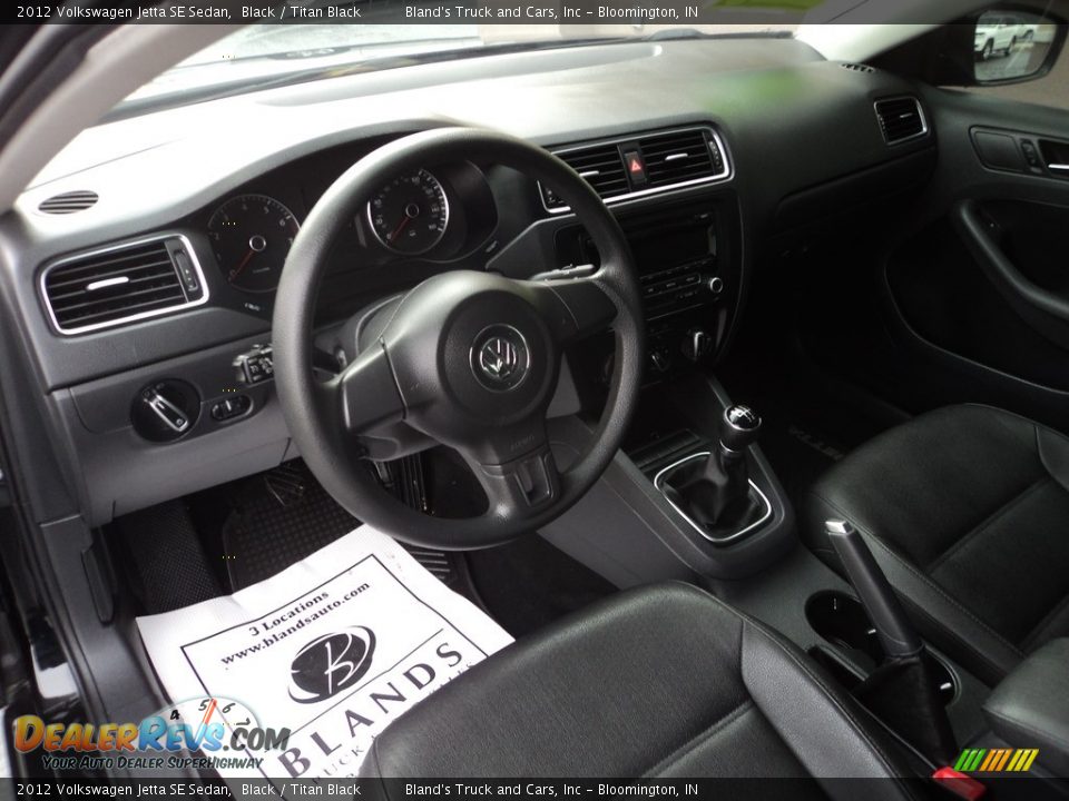 2012 Volkswagen Jetta SE Sedan Black / Titan Black Photo #6