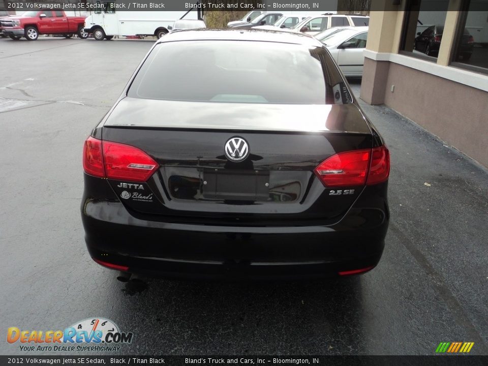 2012 Volkswagen Jetta SE Sedan Black / Titan Black Photo #21