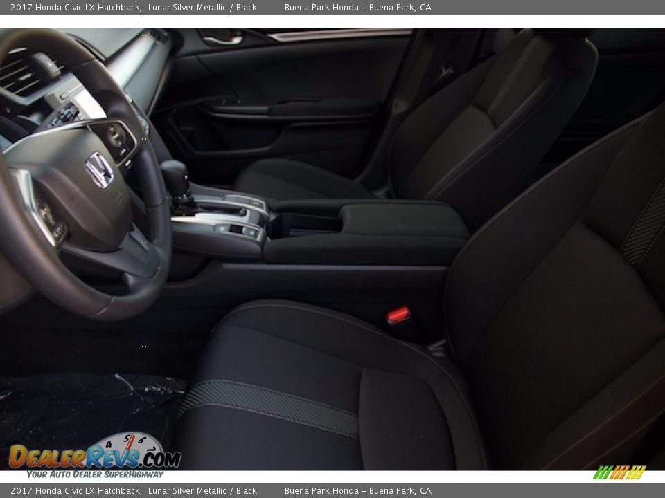 Black Interior - 2017 Honda Civic LX Hatchback Photo #7