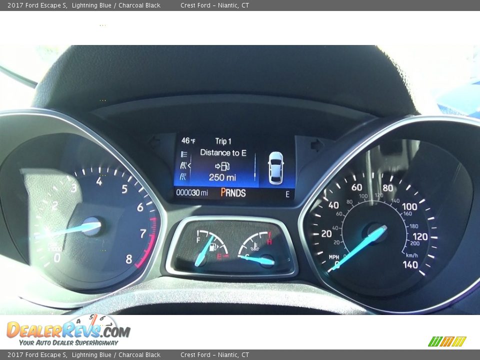 2017 Ford Escape S Lightning Blue / Charcoal Black Photo #13
