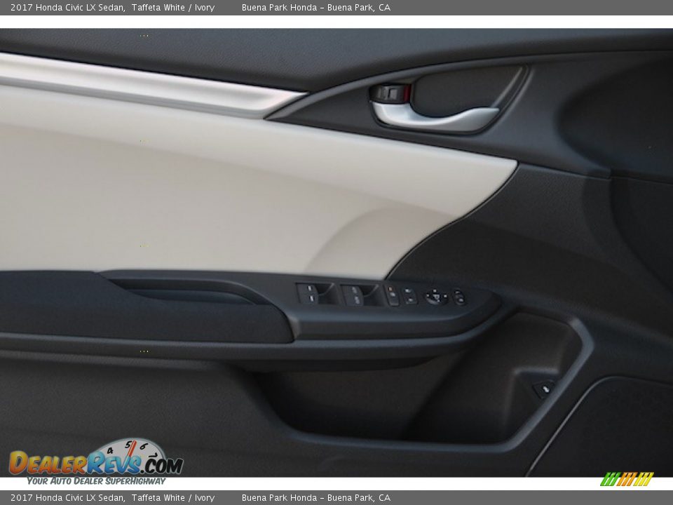 2017 Honda Civic LX Sedan Taffeta White / Ivory Photo #7