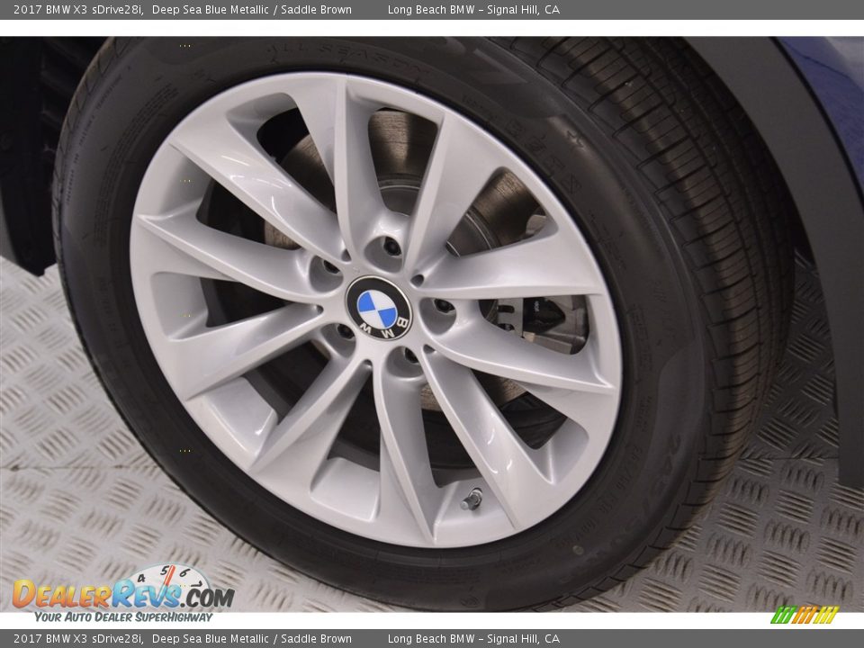 2017 BMW X3 sDrive28i Deep Sea Blue Metallic / Saddle Brown Photo #6