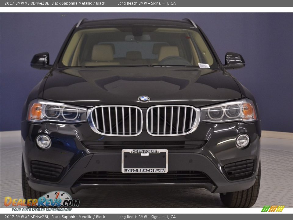 2017 BMW X3 sDrive28i Black Sapphire Metallic / Black Photo #2