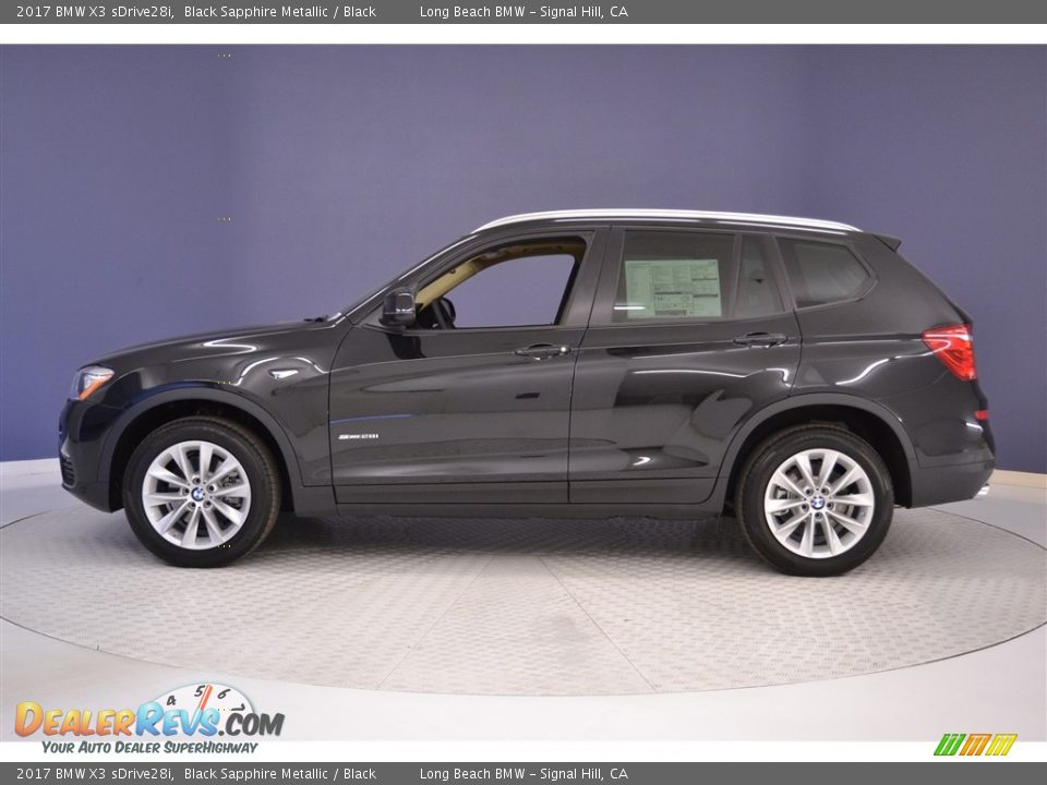2017 BMW X3 sDrive28i Black Sapphire Metallic / Black Photo #3