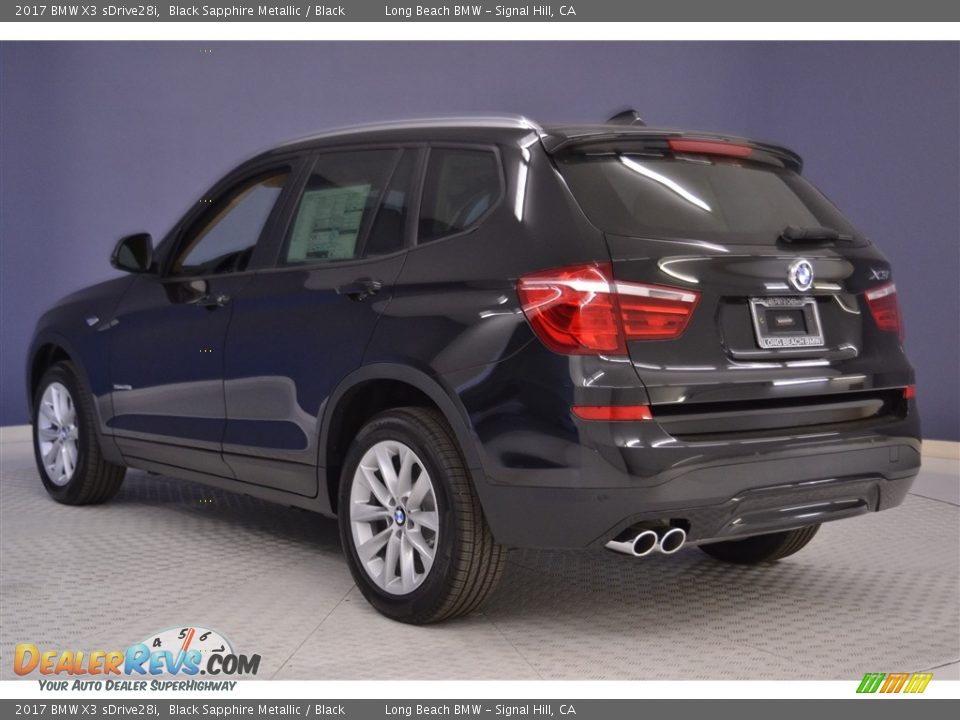 2017 BMW X3 sDrive28i Black Sapphire Metallic / Black Photo #4